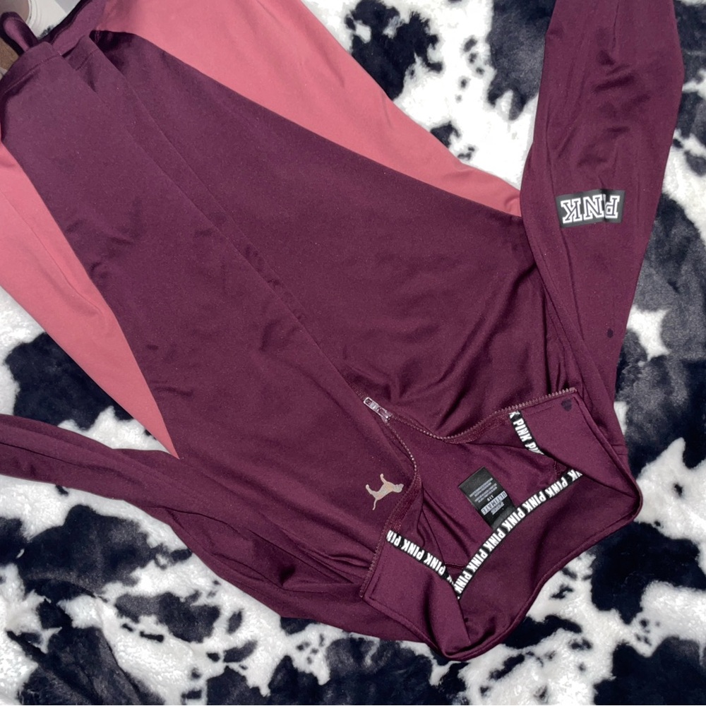 PINK Victoria's Secret Burgundy and Pink Jacket